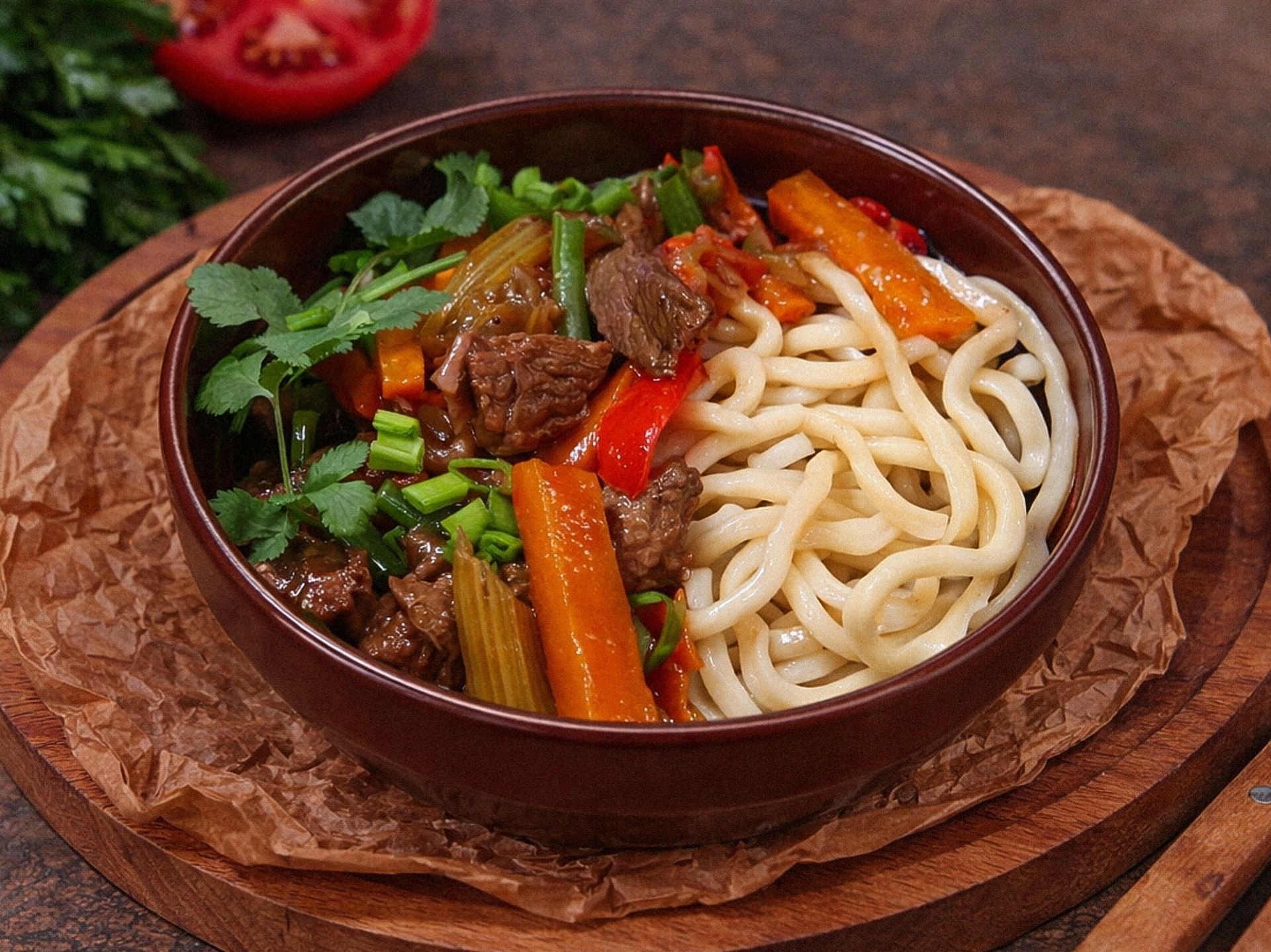 Лагман с говядиной