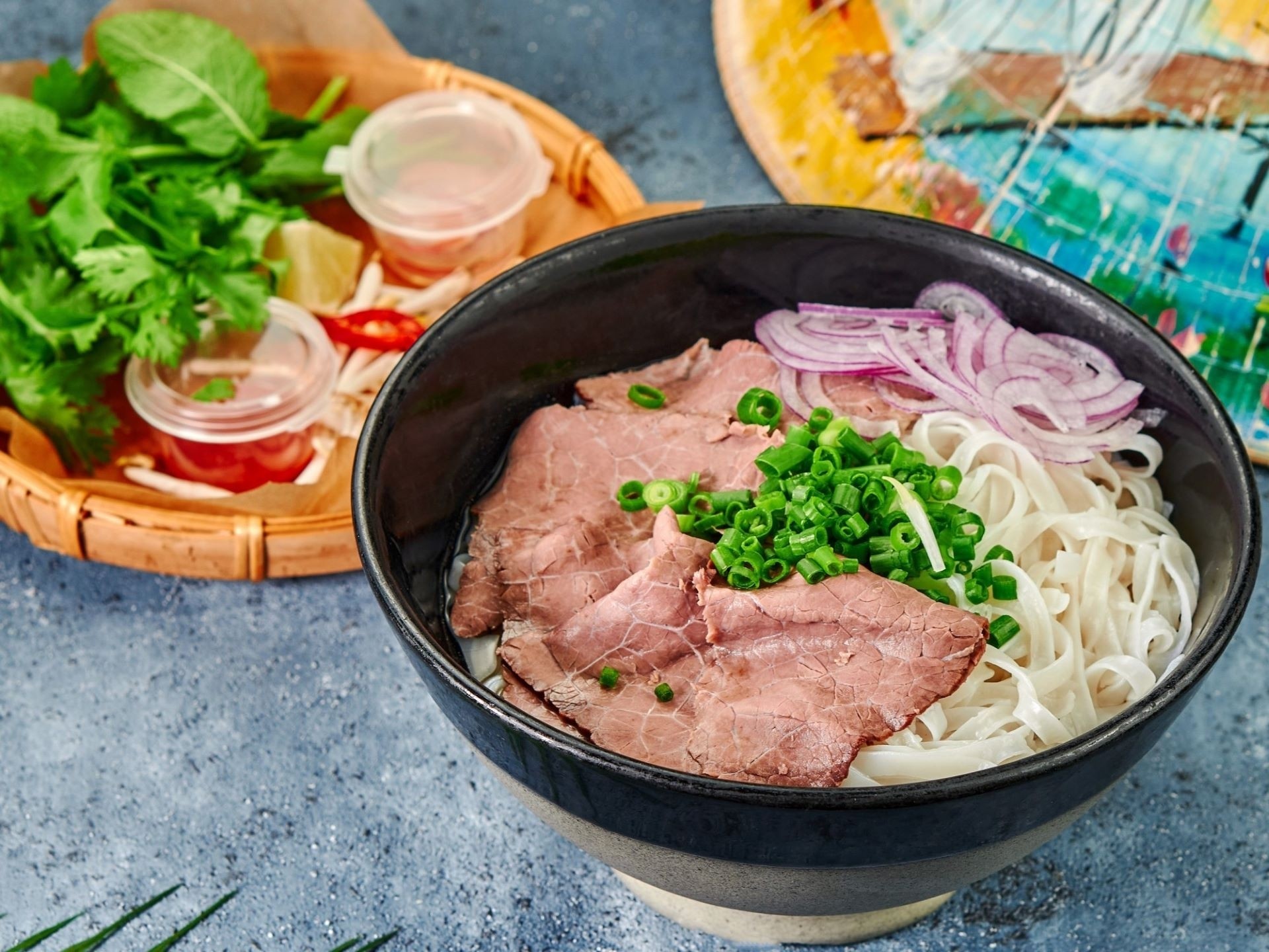 Суп Фо бо с говядиной и рисовой лапшой 600г