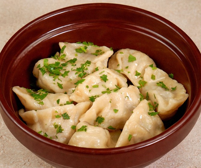 Пельмени с креветками