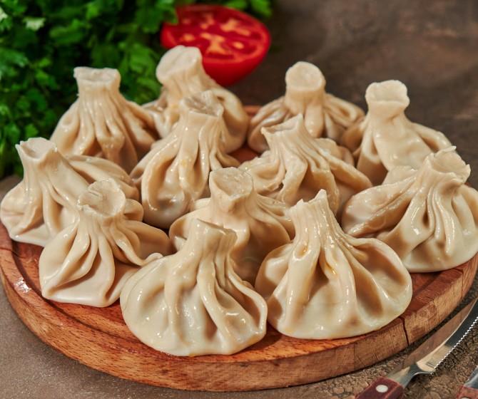 СЕТ Хинкали отварные с говядиной и свининой, 10 шт