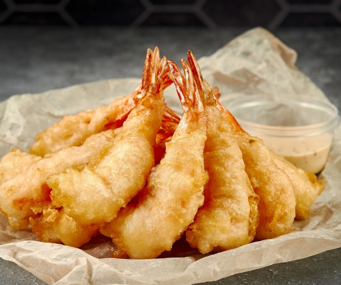 Креветки темпура