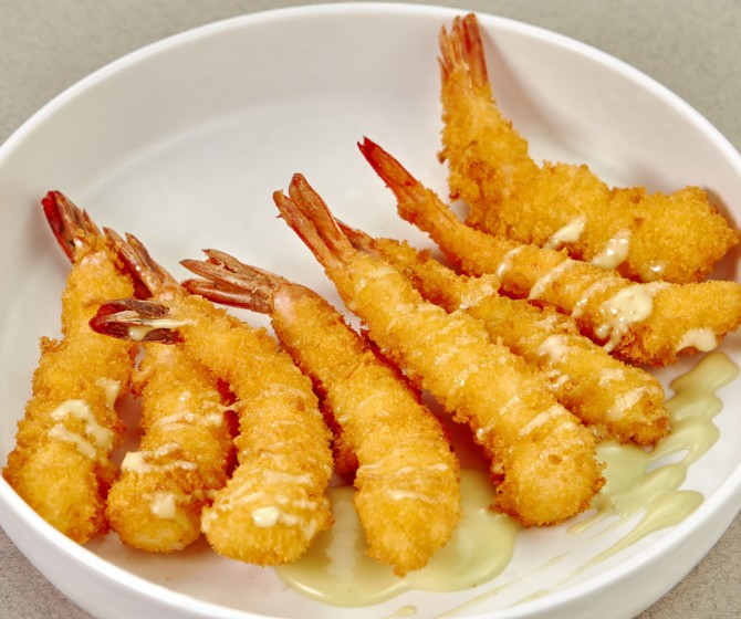 Креветки панко с соусом Юдзу майо