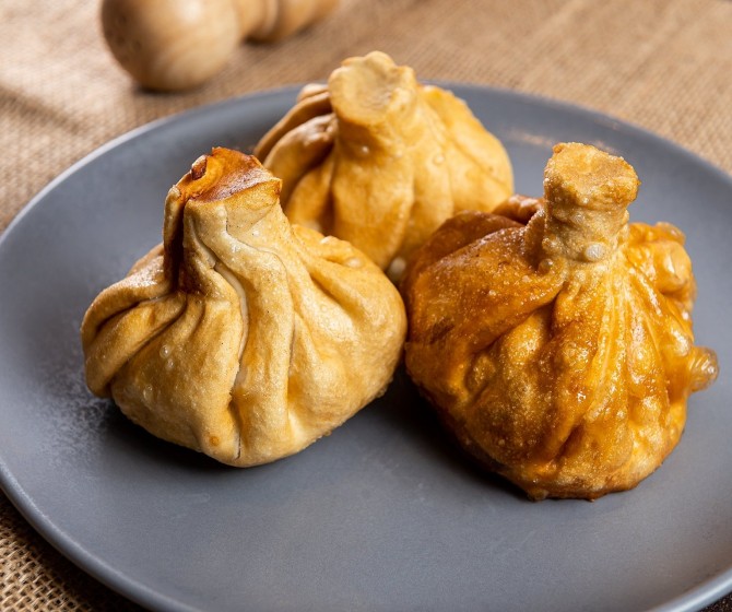 Хинкали жареные с бараниной 3 шт.