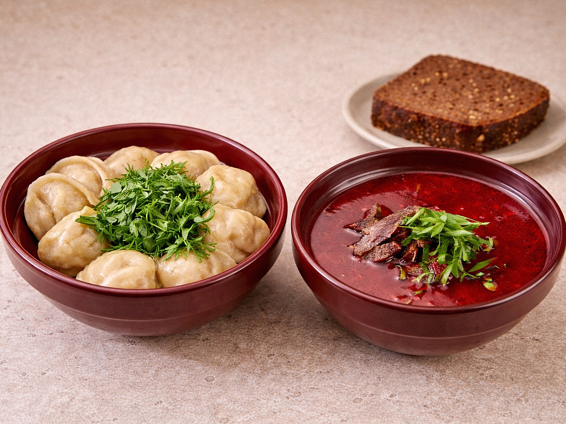 Комбо Домашний: Пельмени сибирские 15 шт+ Борщ+Хлеб