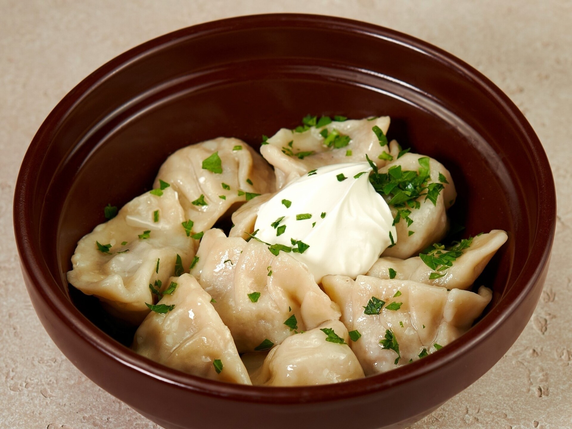 Пельмени из мраморной говядины со сметаной XL