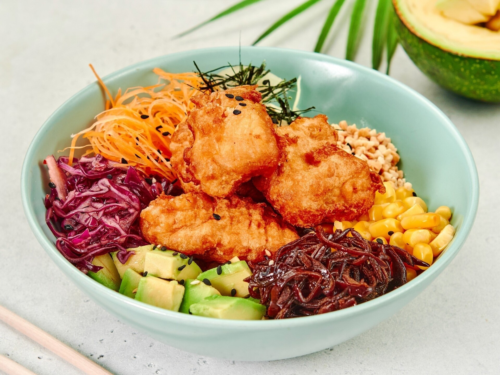 Поке с курицей и грибами STANDART